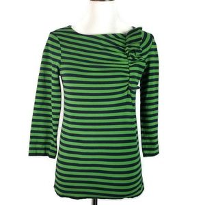Kate Spade Small Livia Stripe Top Ruffle Trim
